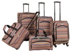 American Flyer Gold Coast 5 Piece Set 4-Wheel Luggage Sets